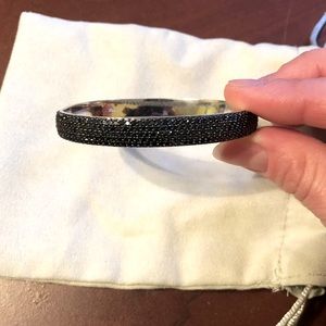 Black crystal bangle bracelet